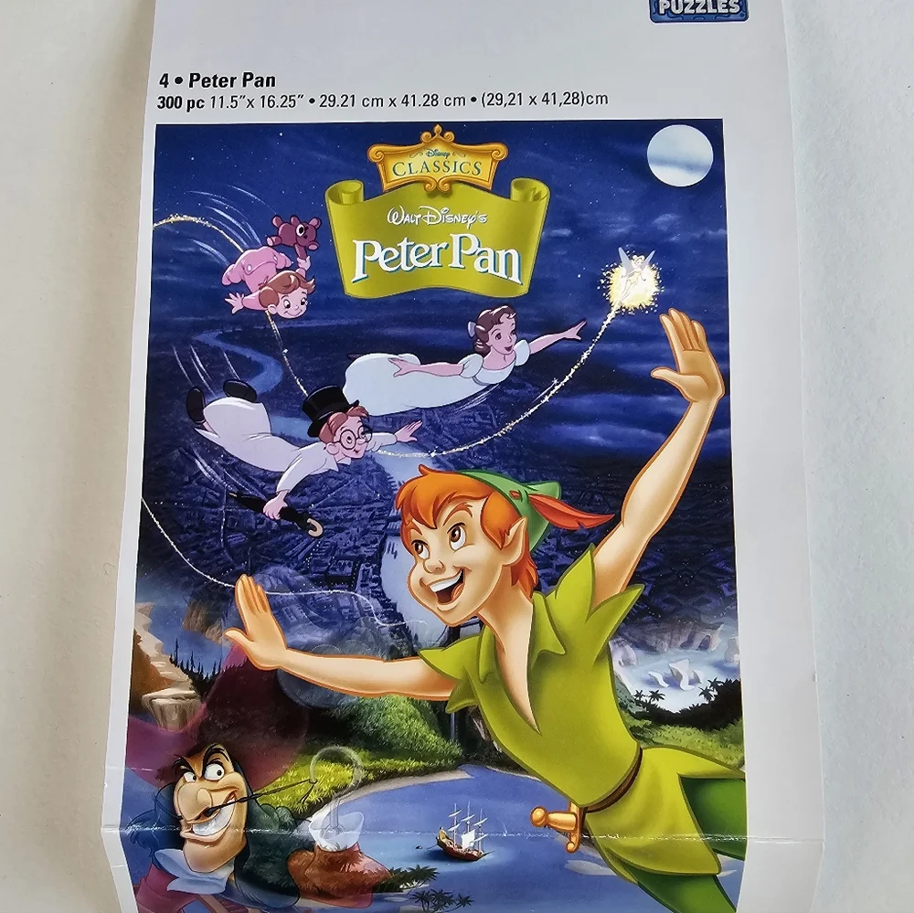 Disney Classics Peter Pan 300 Piece Jigsaw Puzzle Complete No Box Mega Puzzles